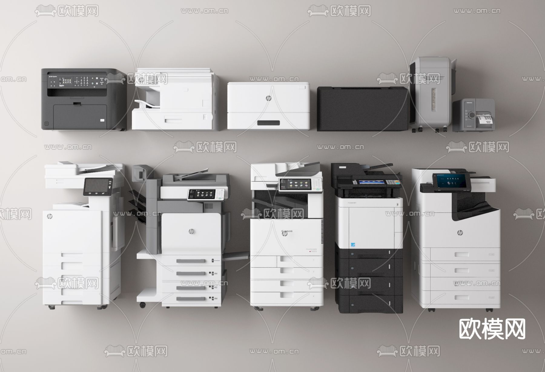 打印机 复印机su模型下载（渲染图1）