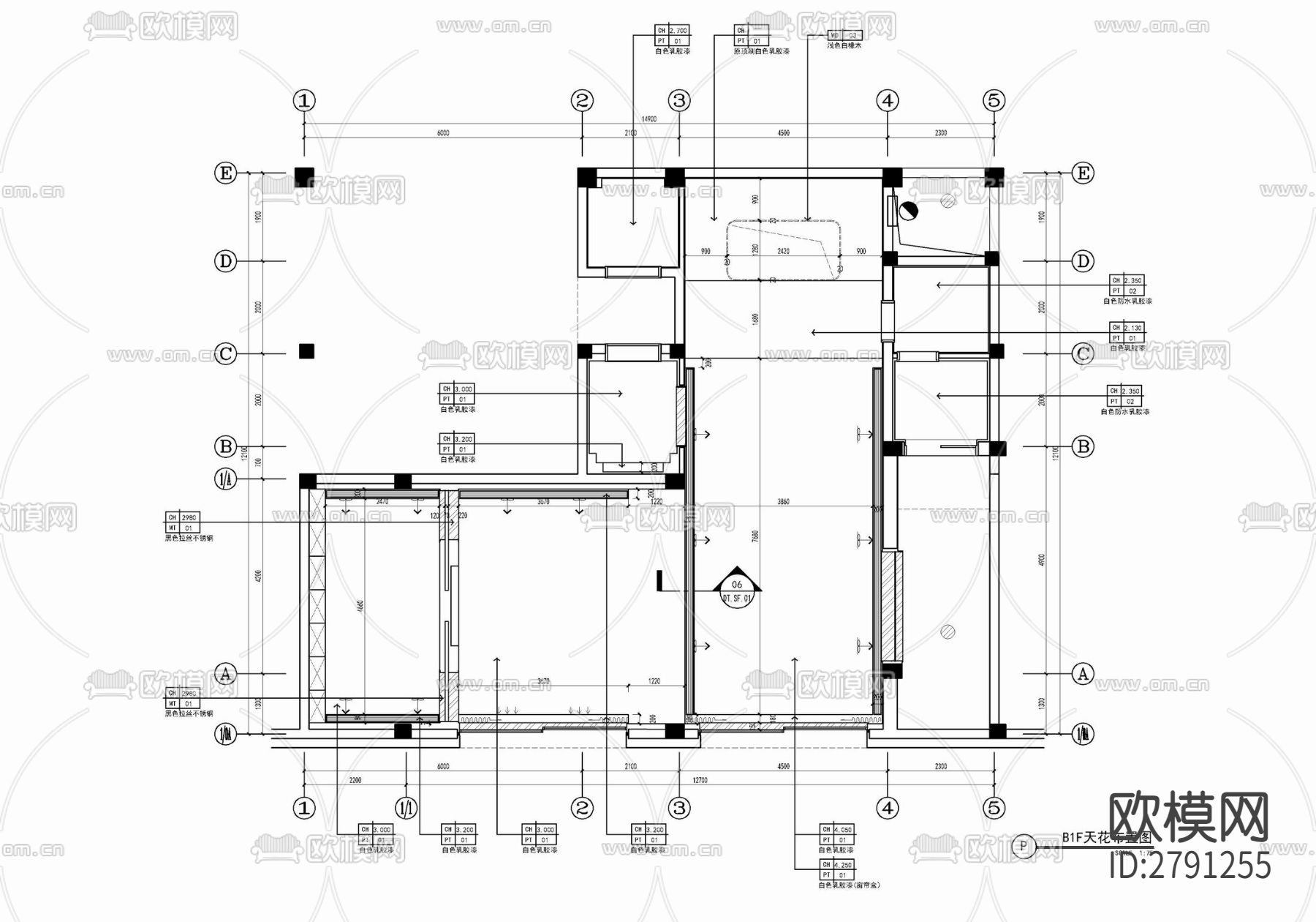 四层小别墅家装室内CAD施工图下载（渲染图5）