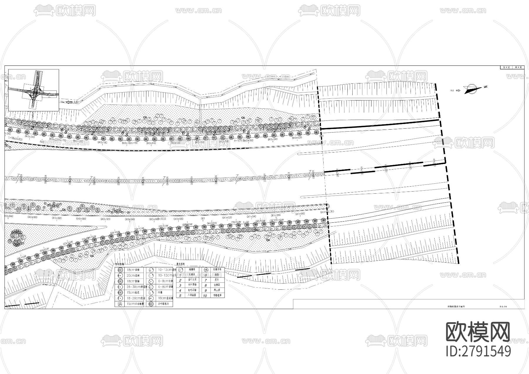 椿萱大道一期绿化工程CAD施工图下载（渲染图5）