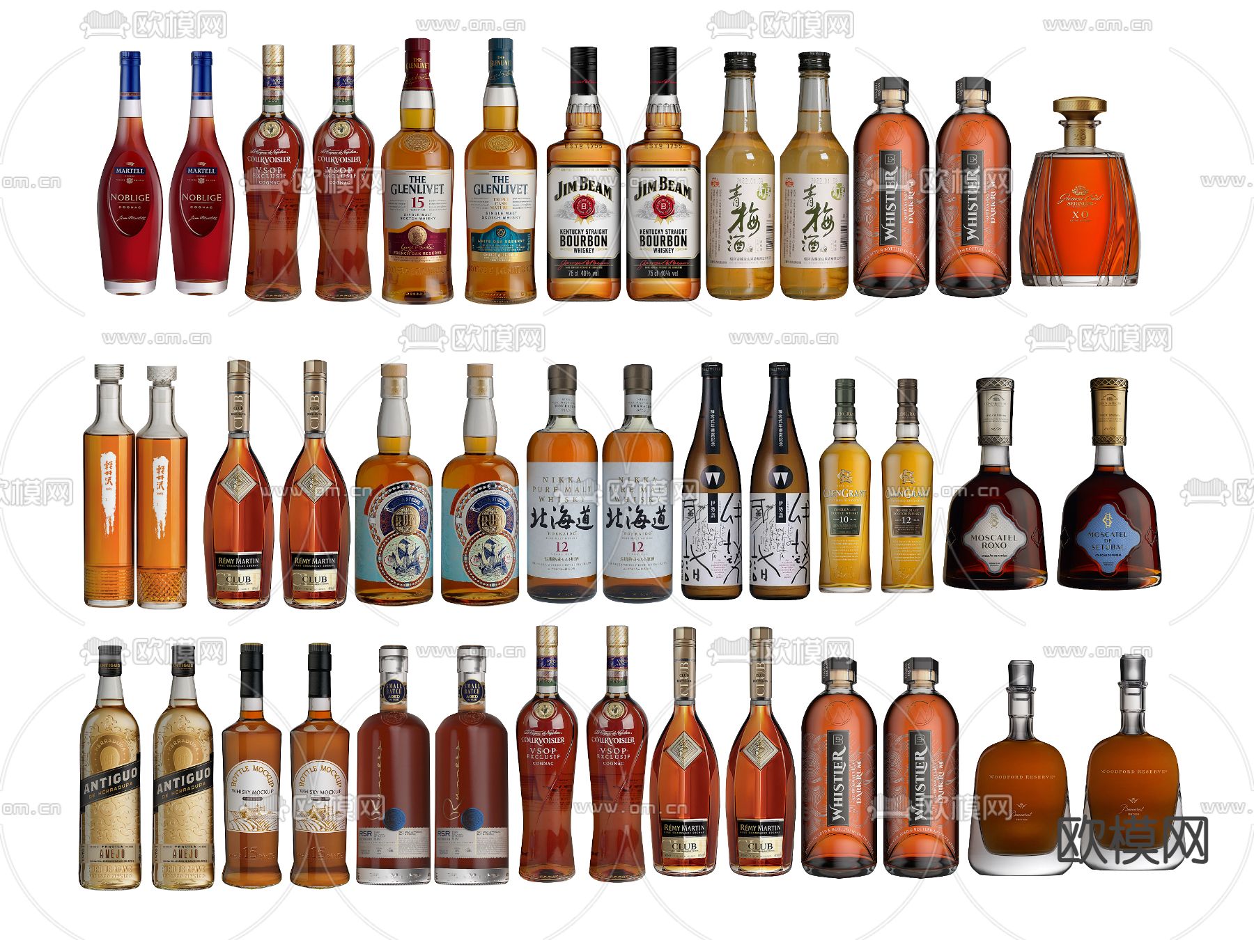 啤酒 红酒 洋酒su模型下载（渲染图1）