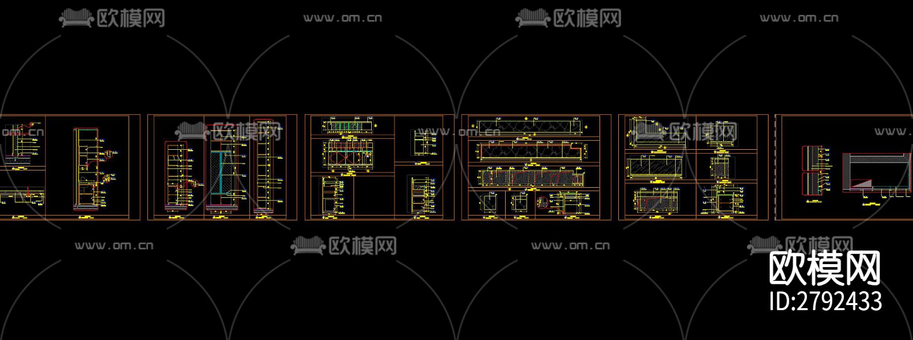 党群服务中心装饰设计CAD施工图下载（渲染图9）