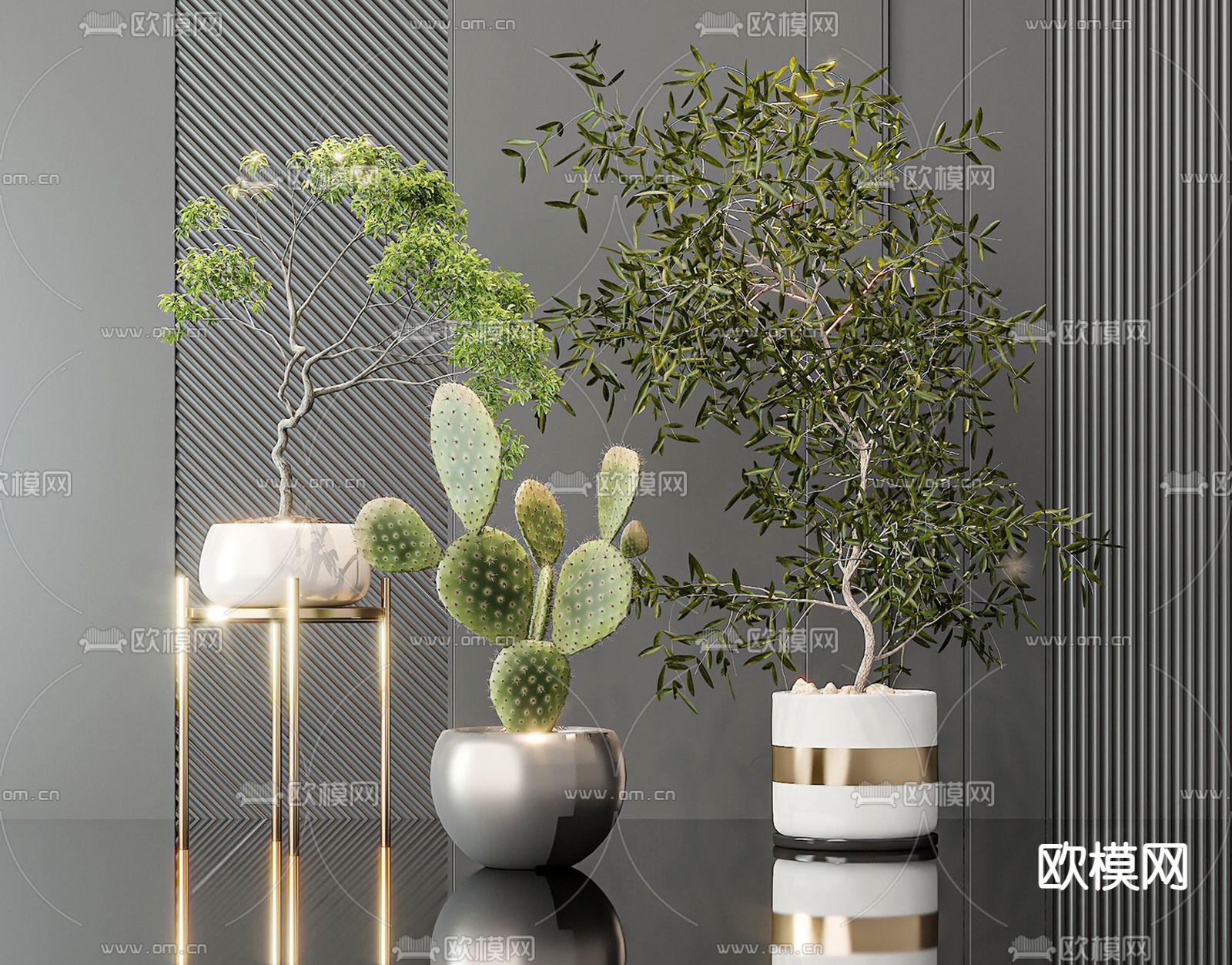 盆栽 盆景su模型下载（渲染图1）