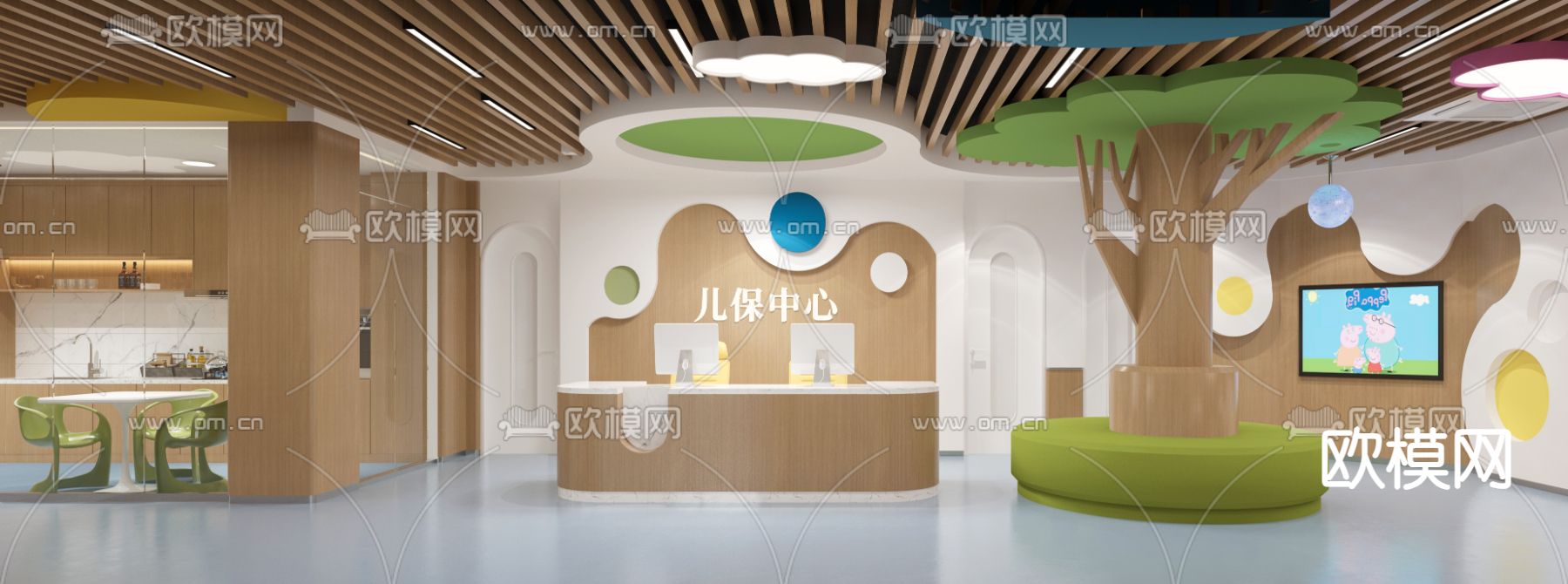 儿童医院 幼儿园su模型下载（渲染图1）