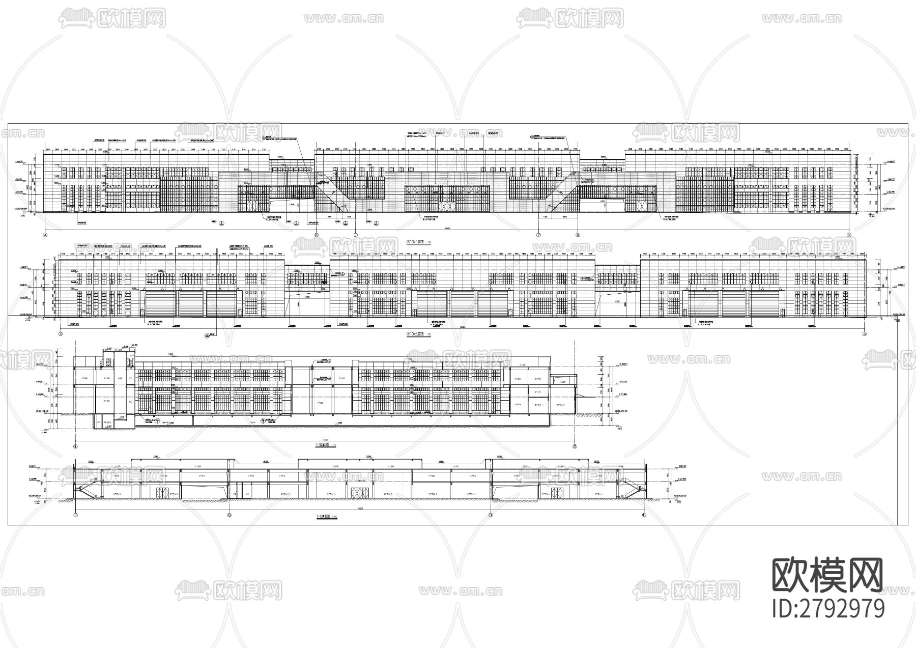 通用技术集团国测时栅科技有限公司一期厂房CAD施工图下载（渲染图8）