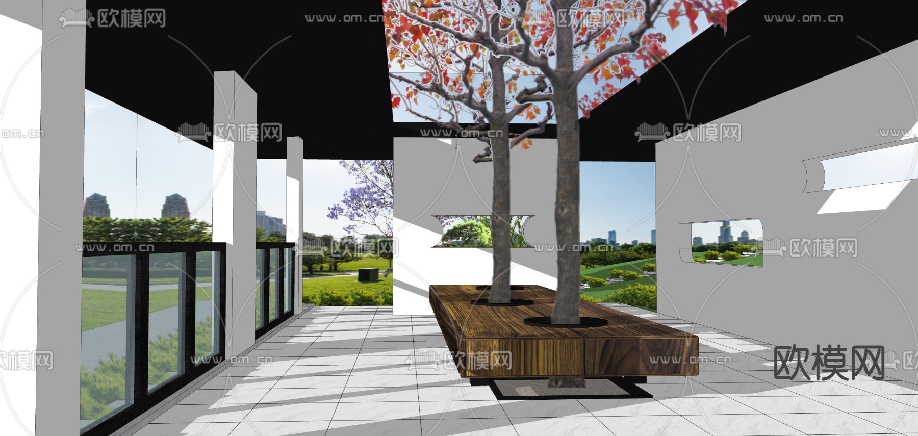 公园su模型下载（渲染图4）