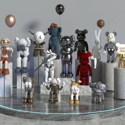  潮玩 暴力熊公仔su模型 