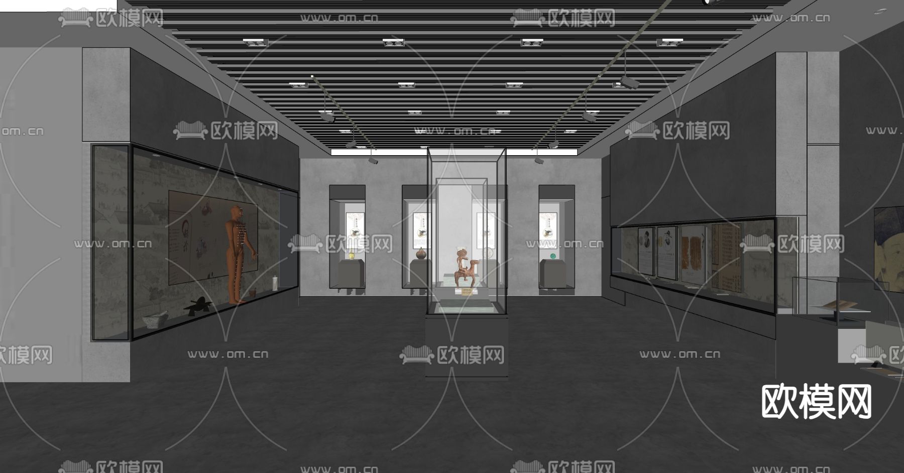 现代博物馆su模型下载（渲染图2）
