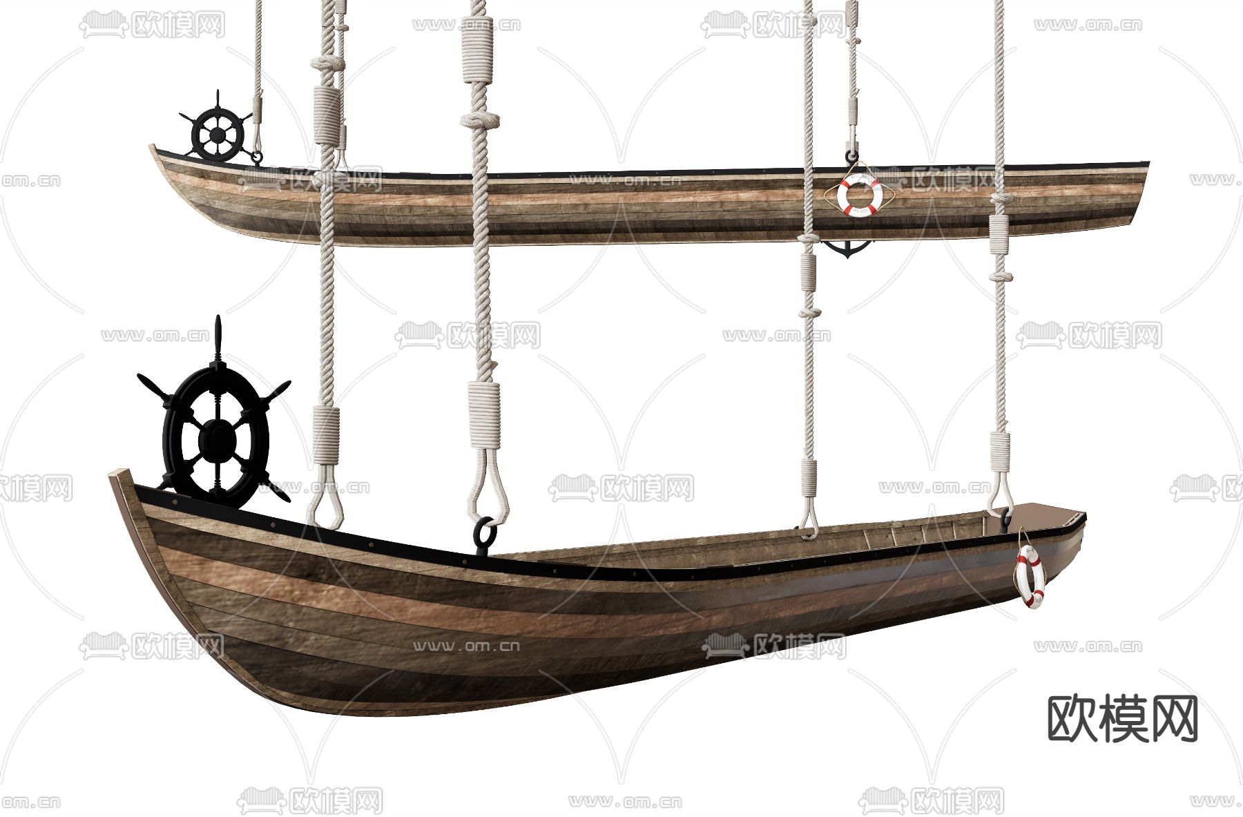 船 吊船su模型下载（渲染图1）