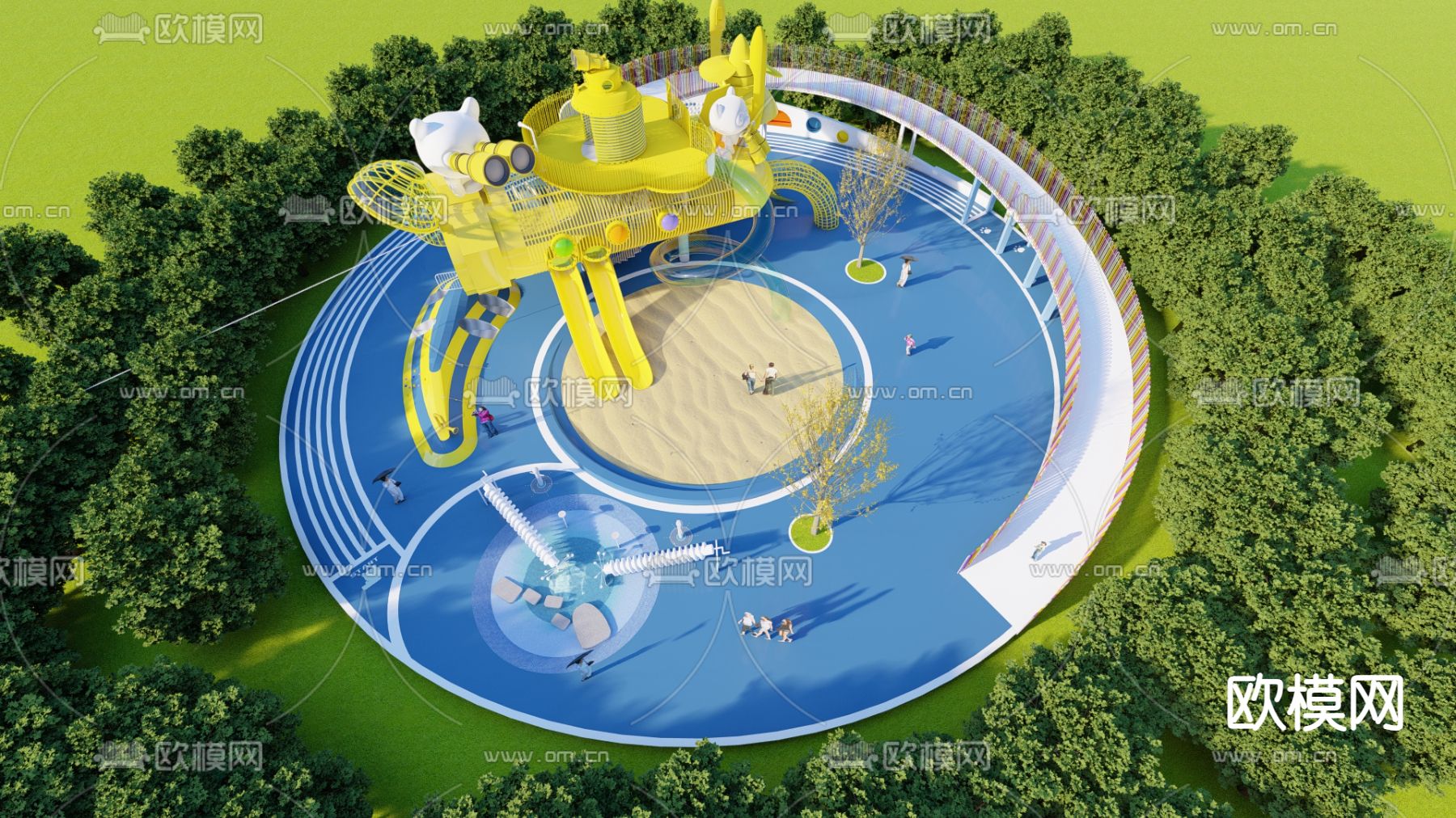 现代儿童嬉戏中心su模型下载（渲染图2）