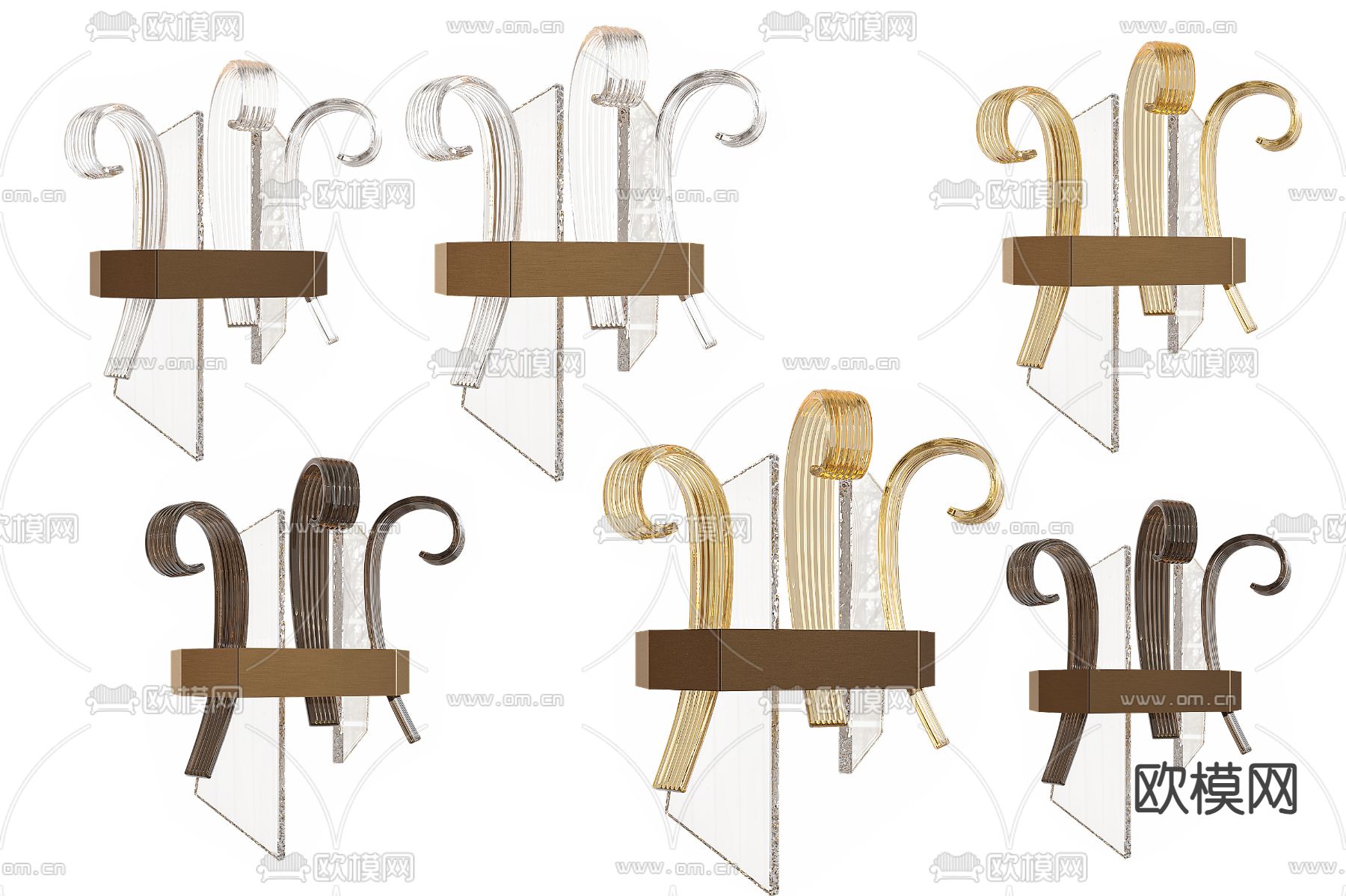 美式壁灯3d模型下载