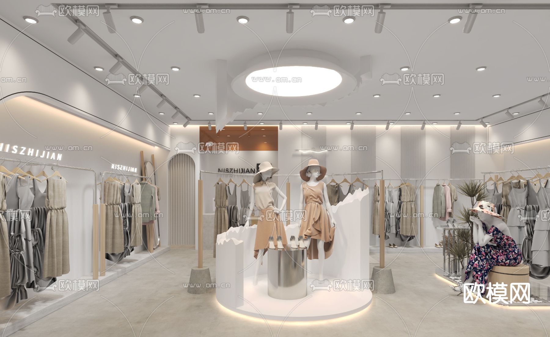 女装店 服装店3d模型下载（渲染图1）