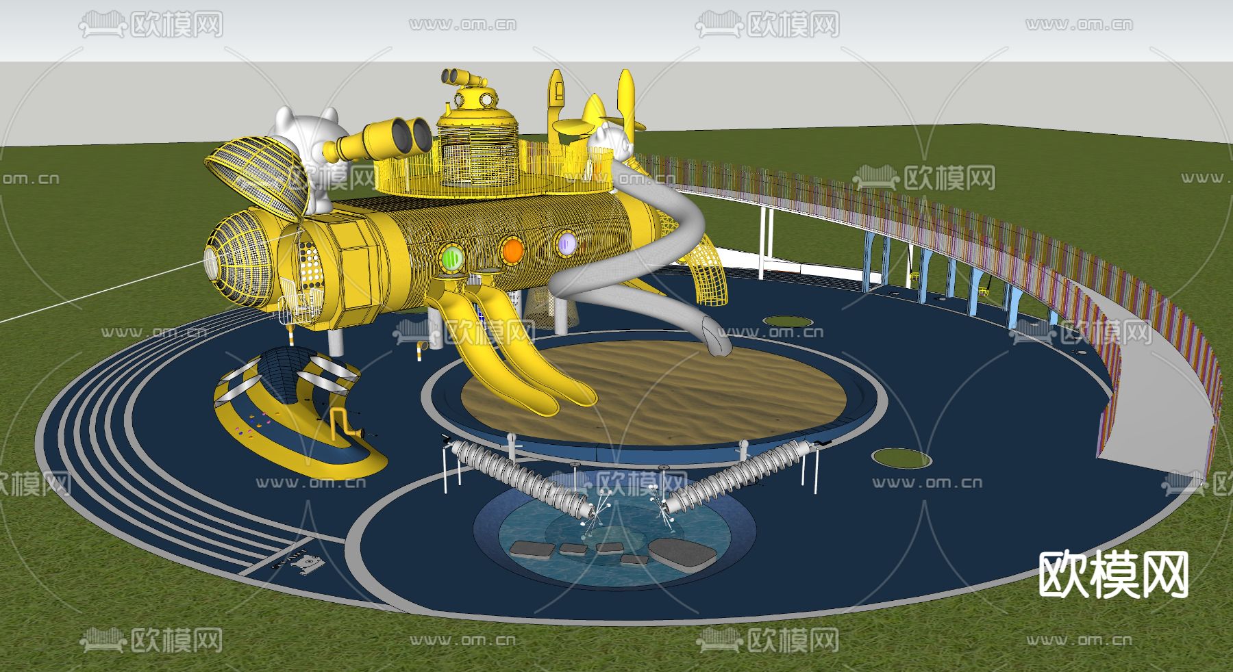 现代儿童嬉戏中心su模型下载（渲染图3）