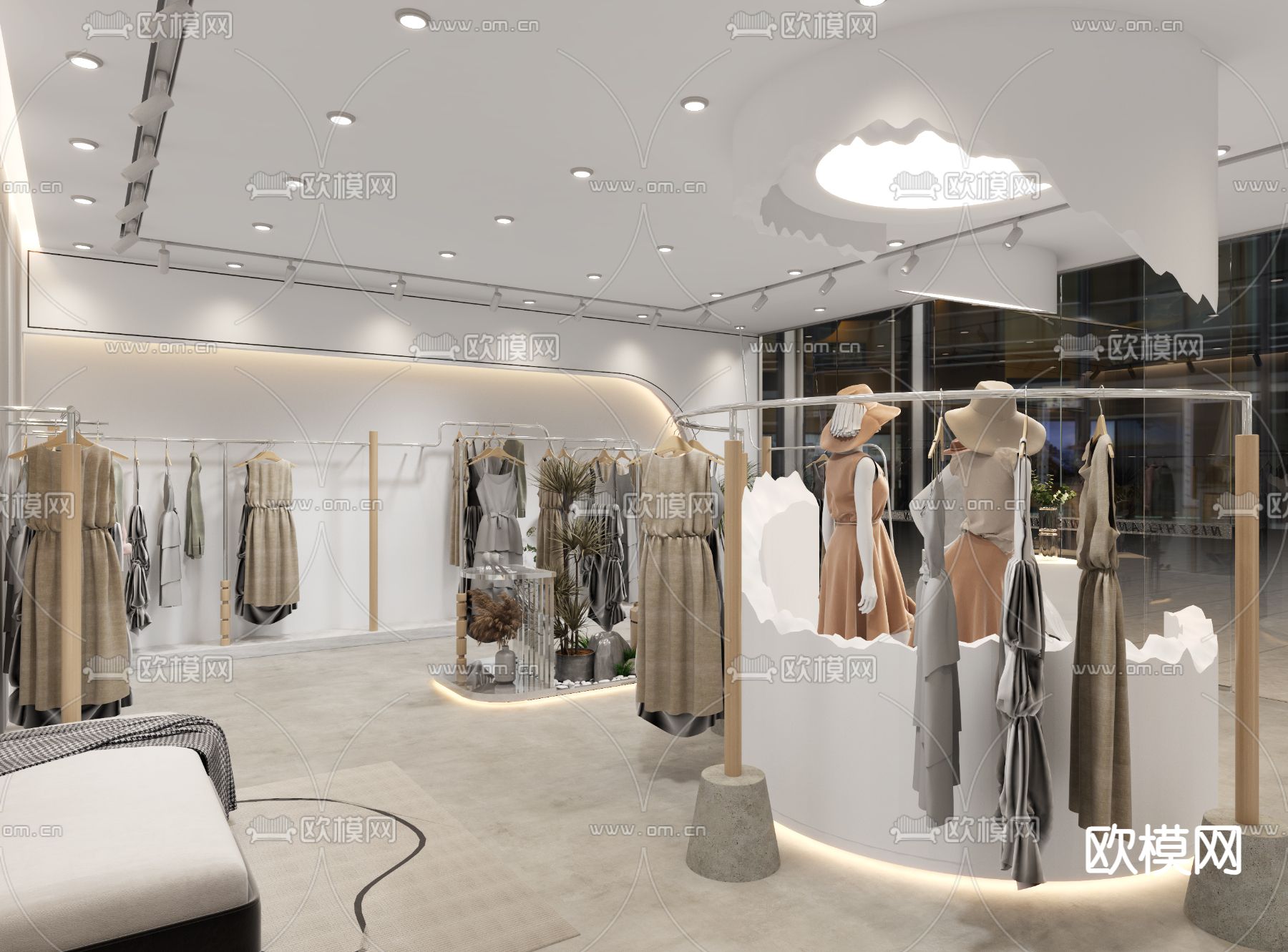 女装店 服装店3d模型下载（渲染图3）