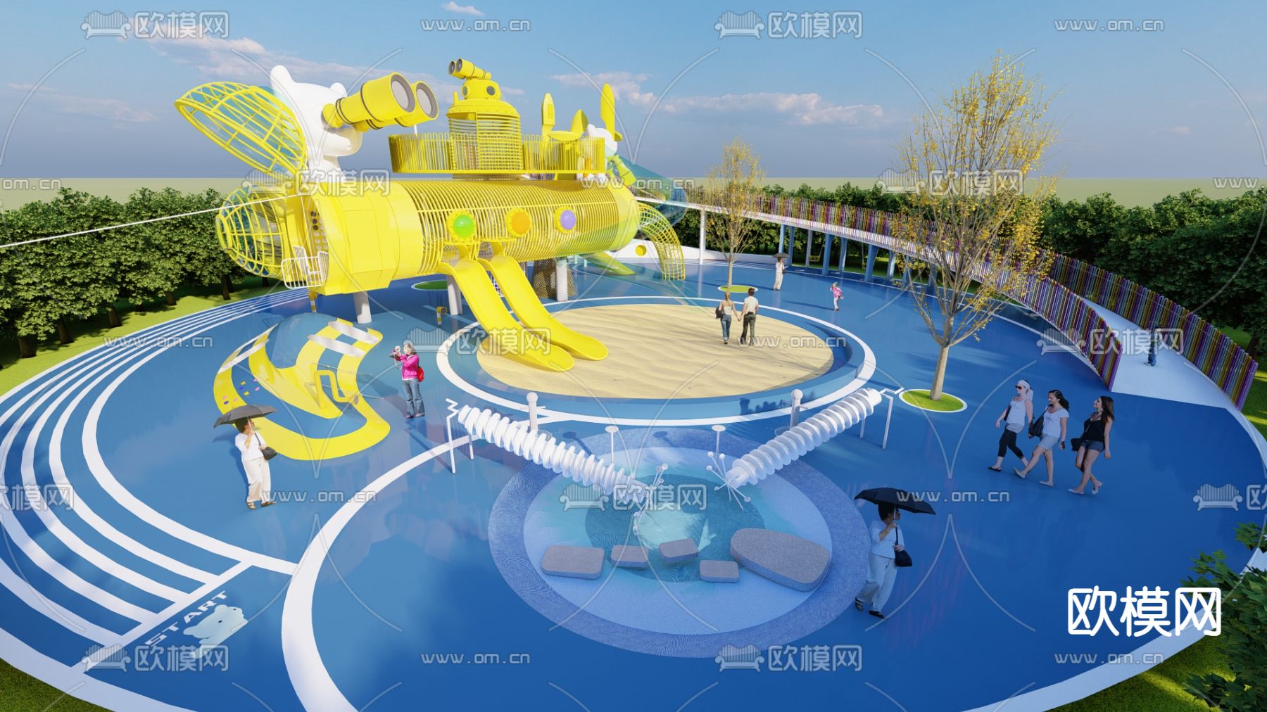 现代儿童嬉戏中心su模型下载（渲染图1）