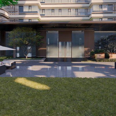 现代住宅景观su模型