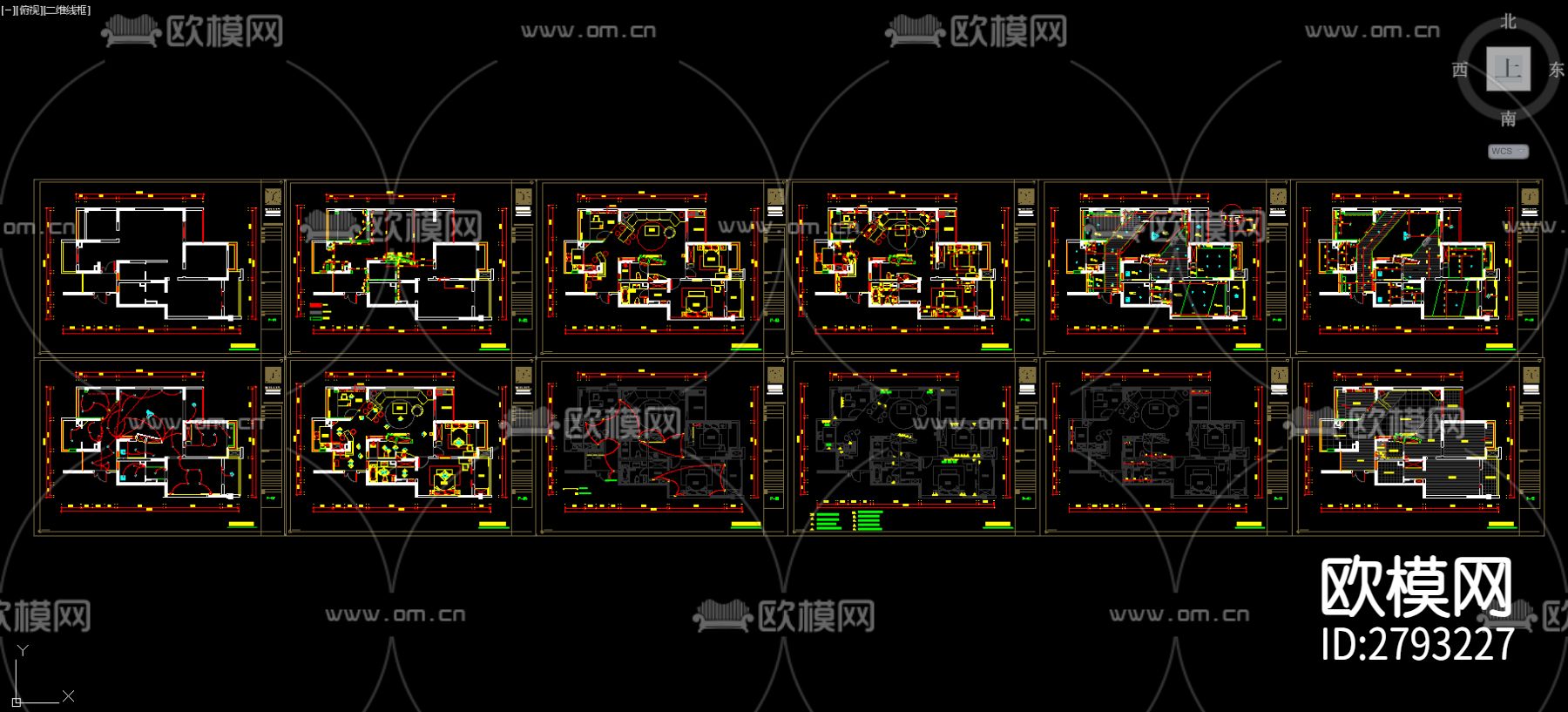 150㎡创意家装平层CAD施工图下载（渲染图9）