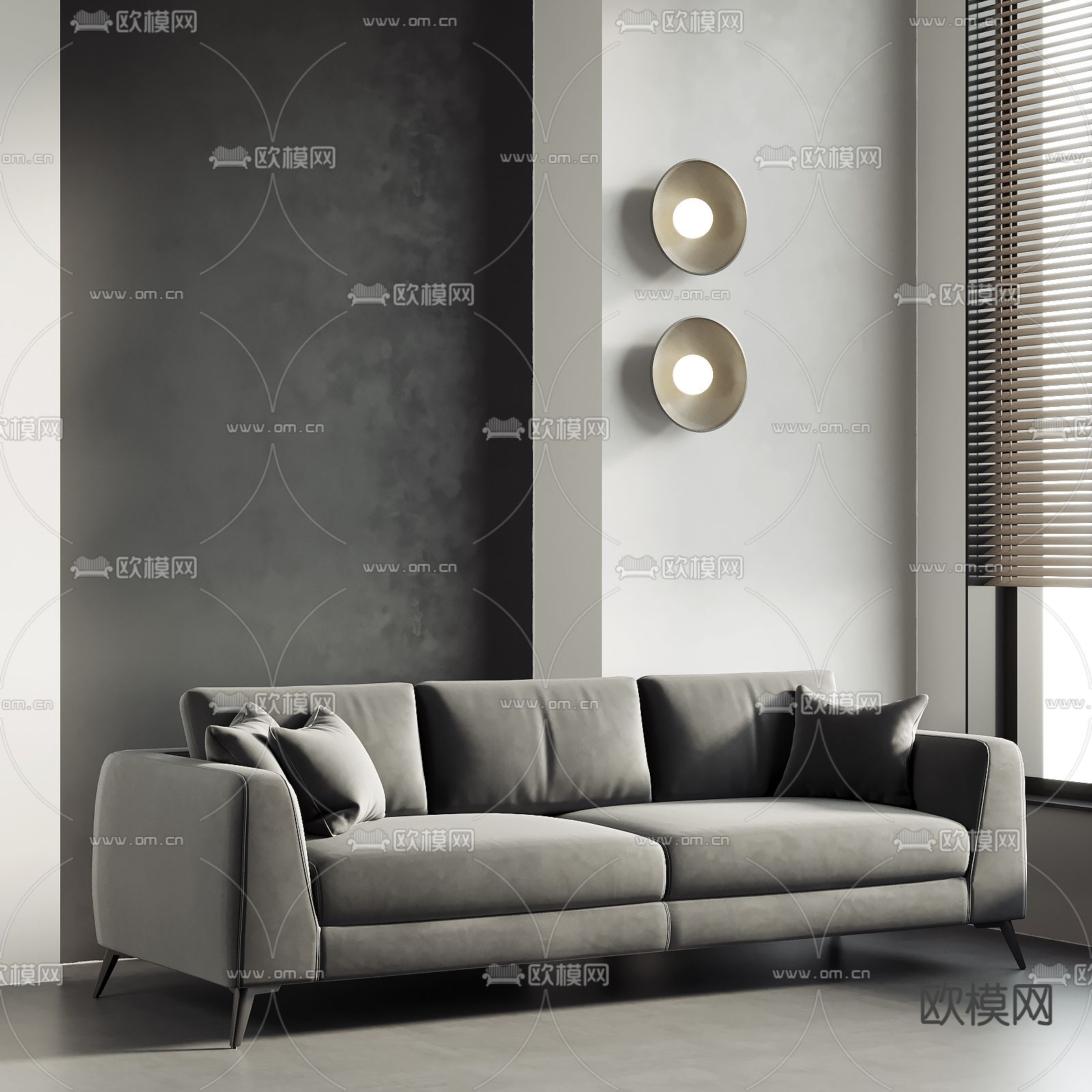 双人沙发3d模型下载