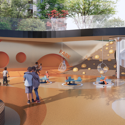  现代儿童活动区su模型 