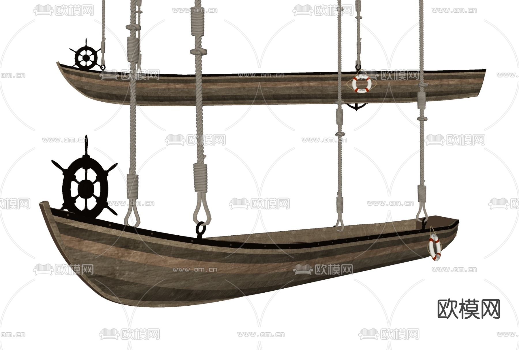 船 吊船su模型下载（渲染图2）