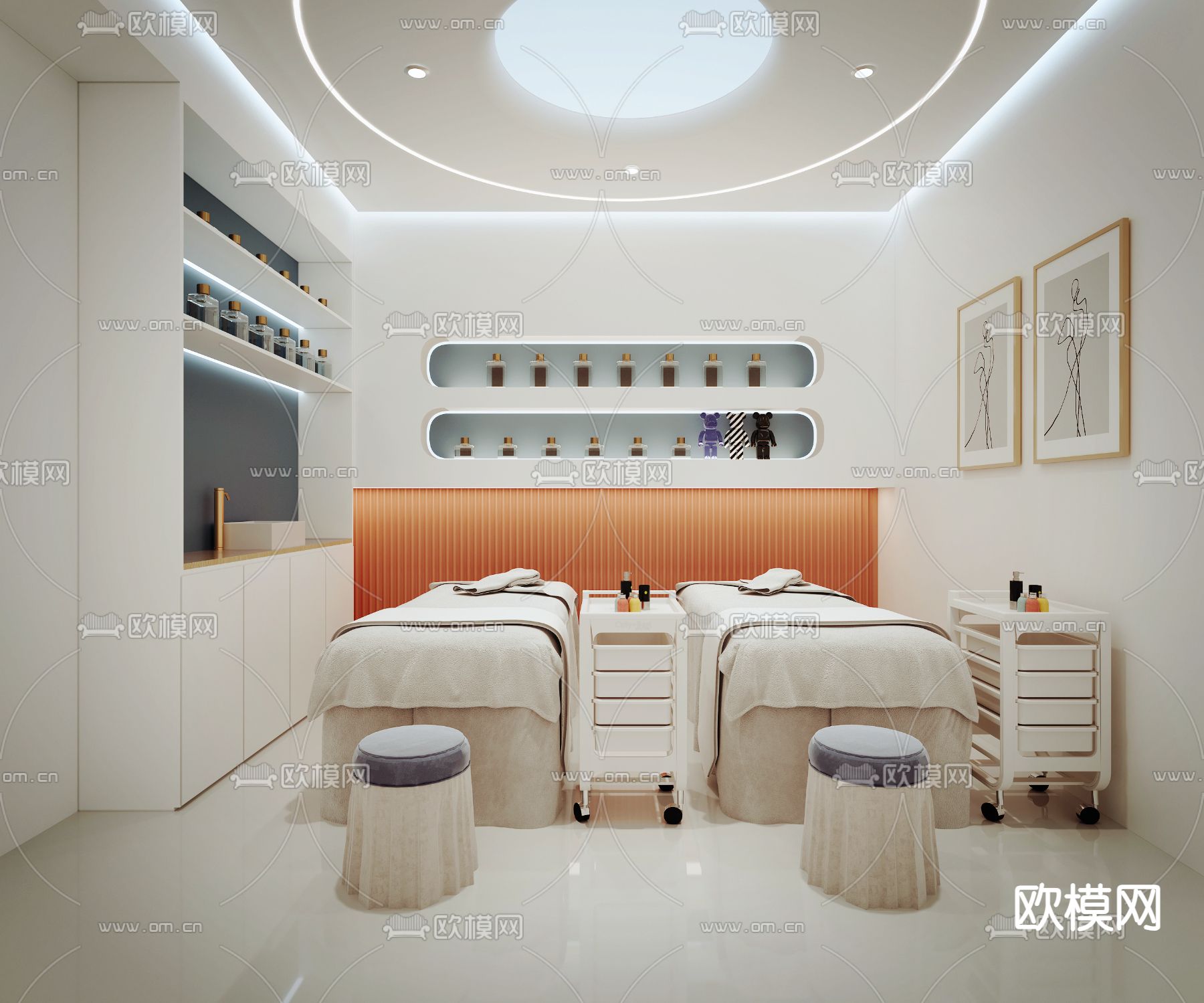 SPA护理房 美容院3d模型下载