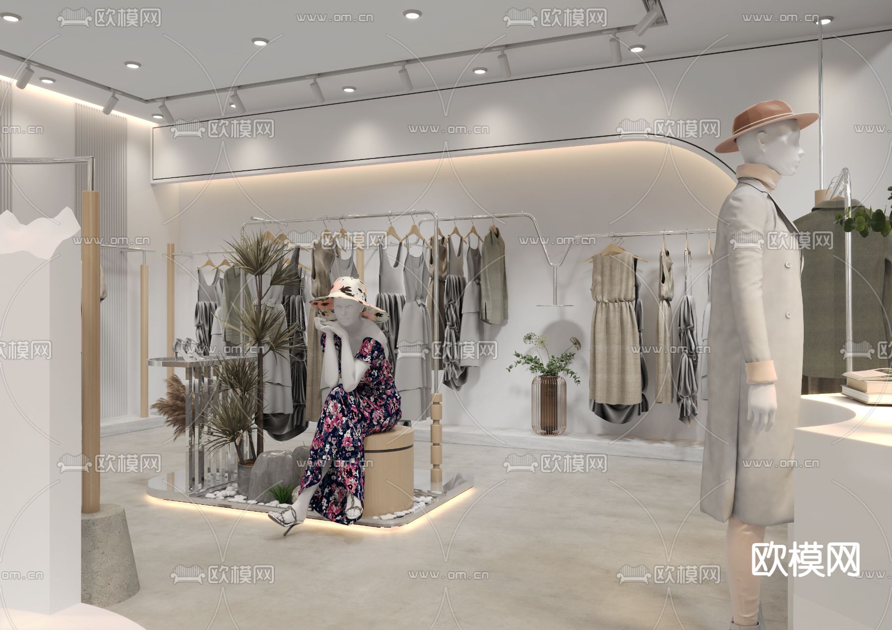 女装店 服装店3d模型下载（渲染图2）