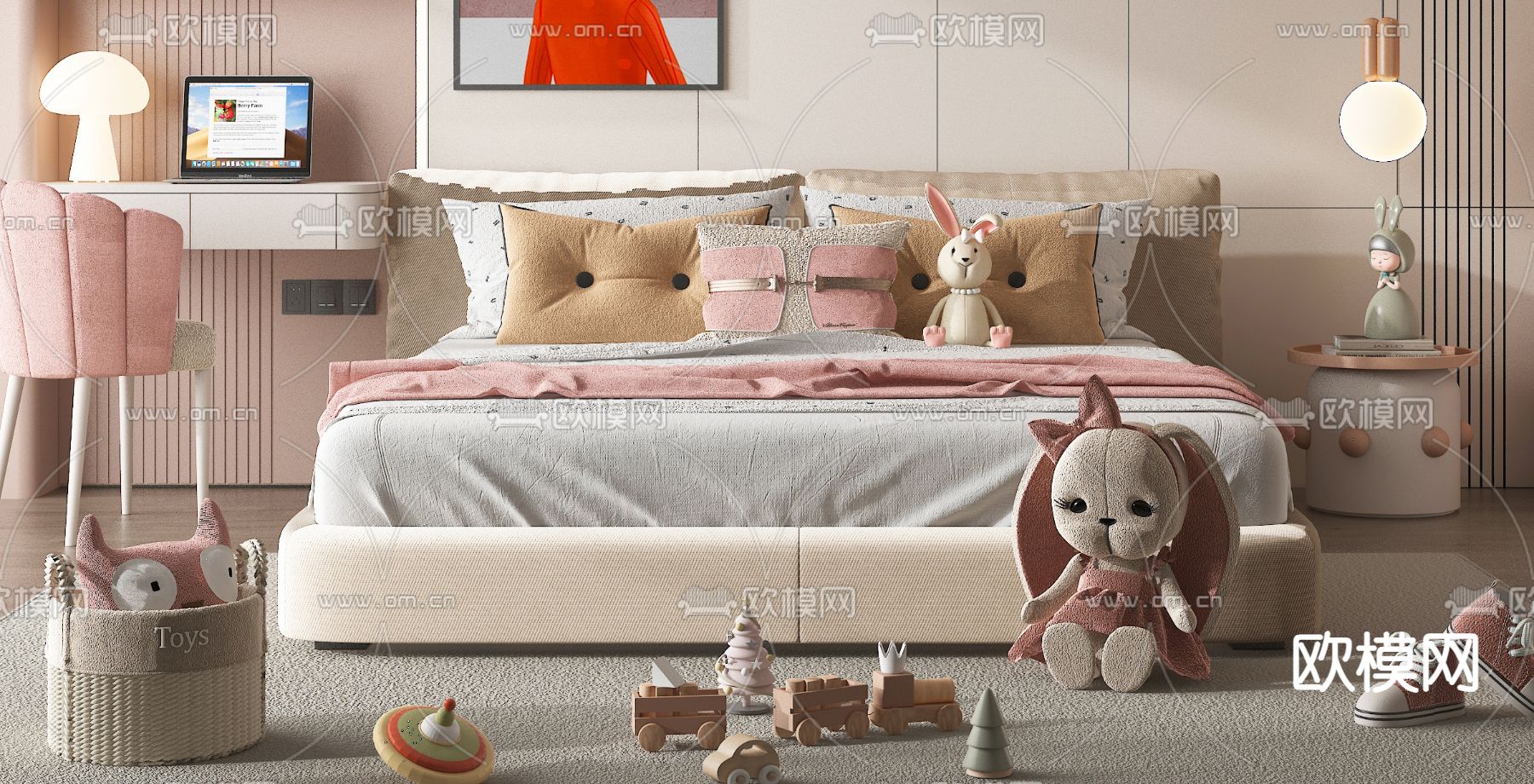 儿童床 小孩床3d模型下载