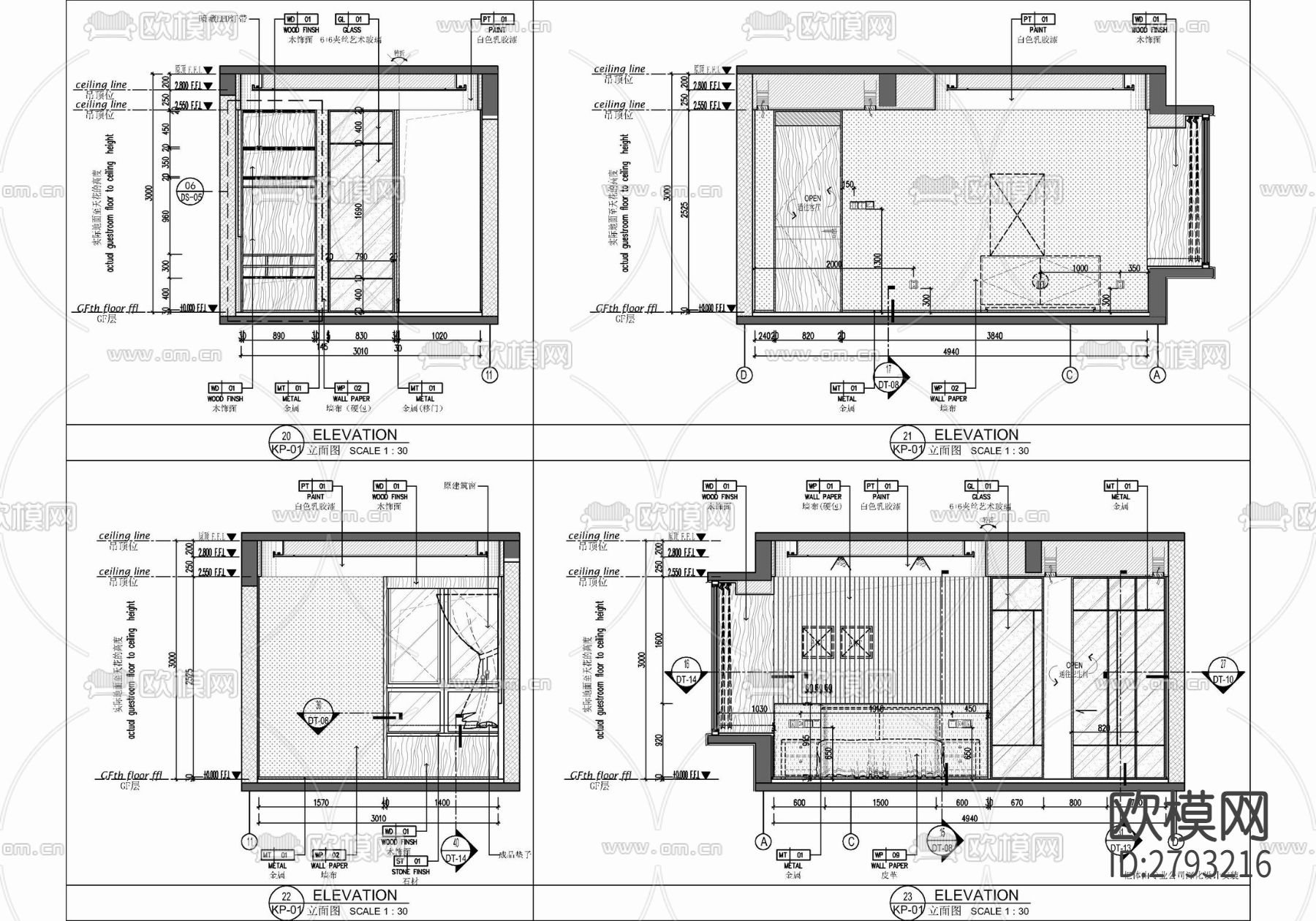 175㎡新中式大平层室内CAD施工图下载（渲染图7）