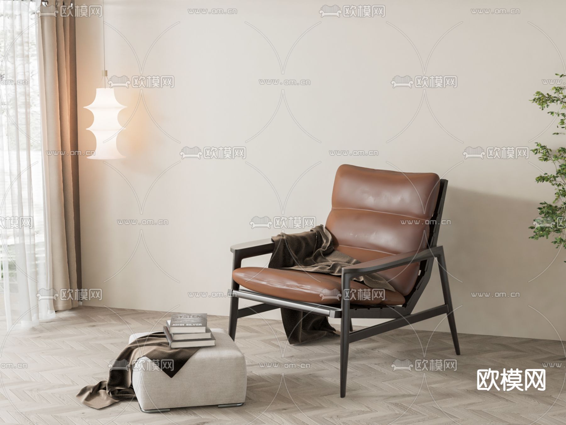 美式椅子 休闲椅3d模型下载