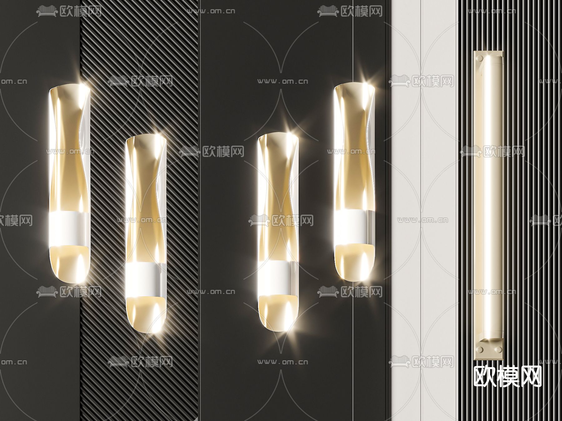 创意壁灯3d模型下载