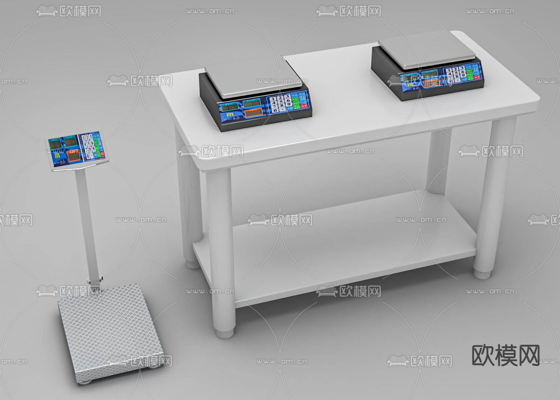 磅秤 电子秤3d模型下载