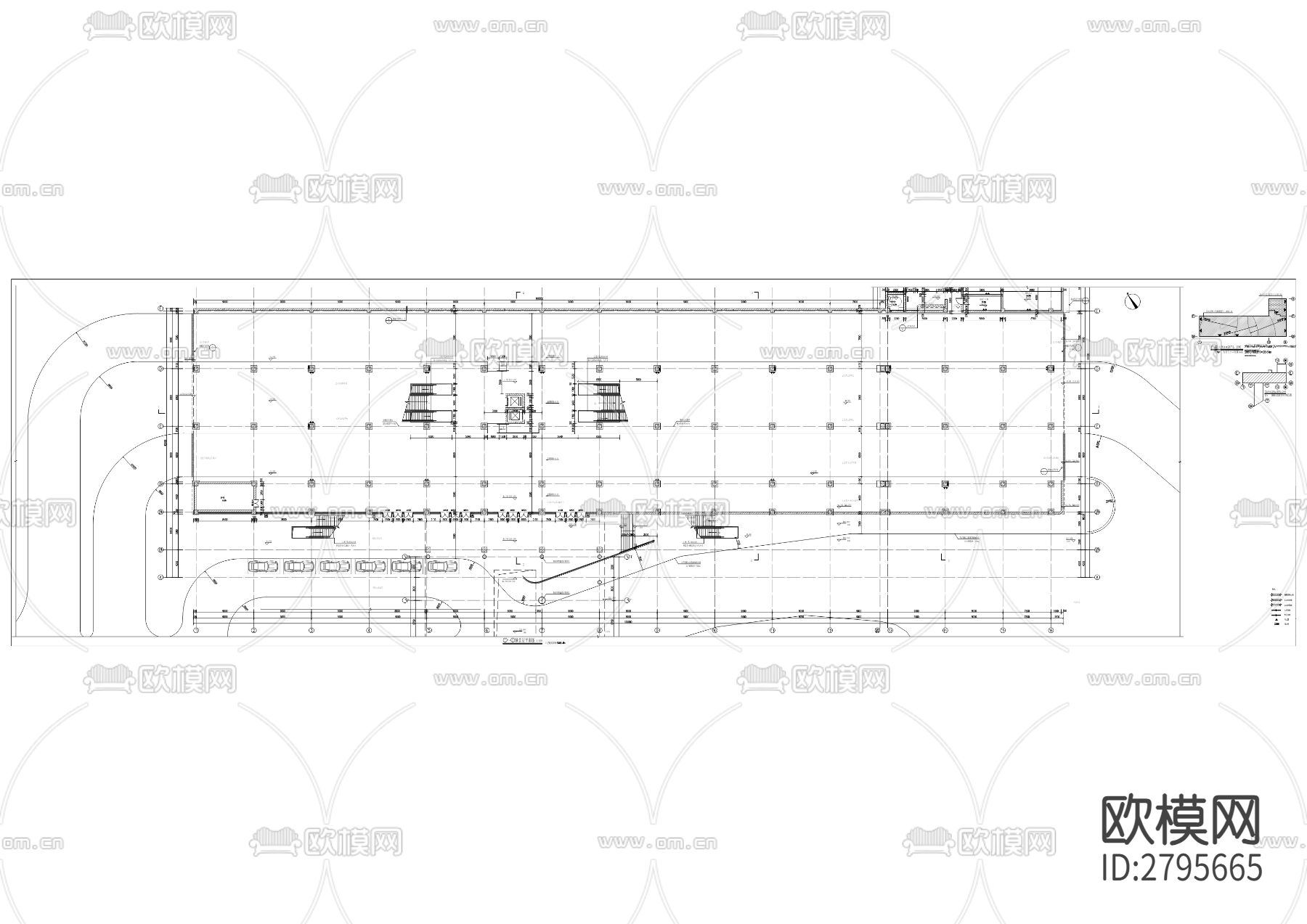 渝怀二线武隆客运站交通枢纽及配套设施项目cad施工图下载（渲染图2）