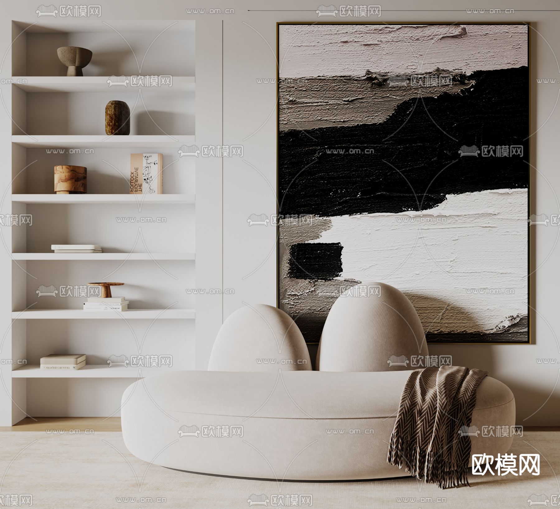 侘寂风沙发 休闲沙发3d模型下载