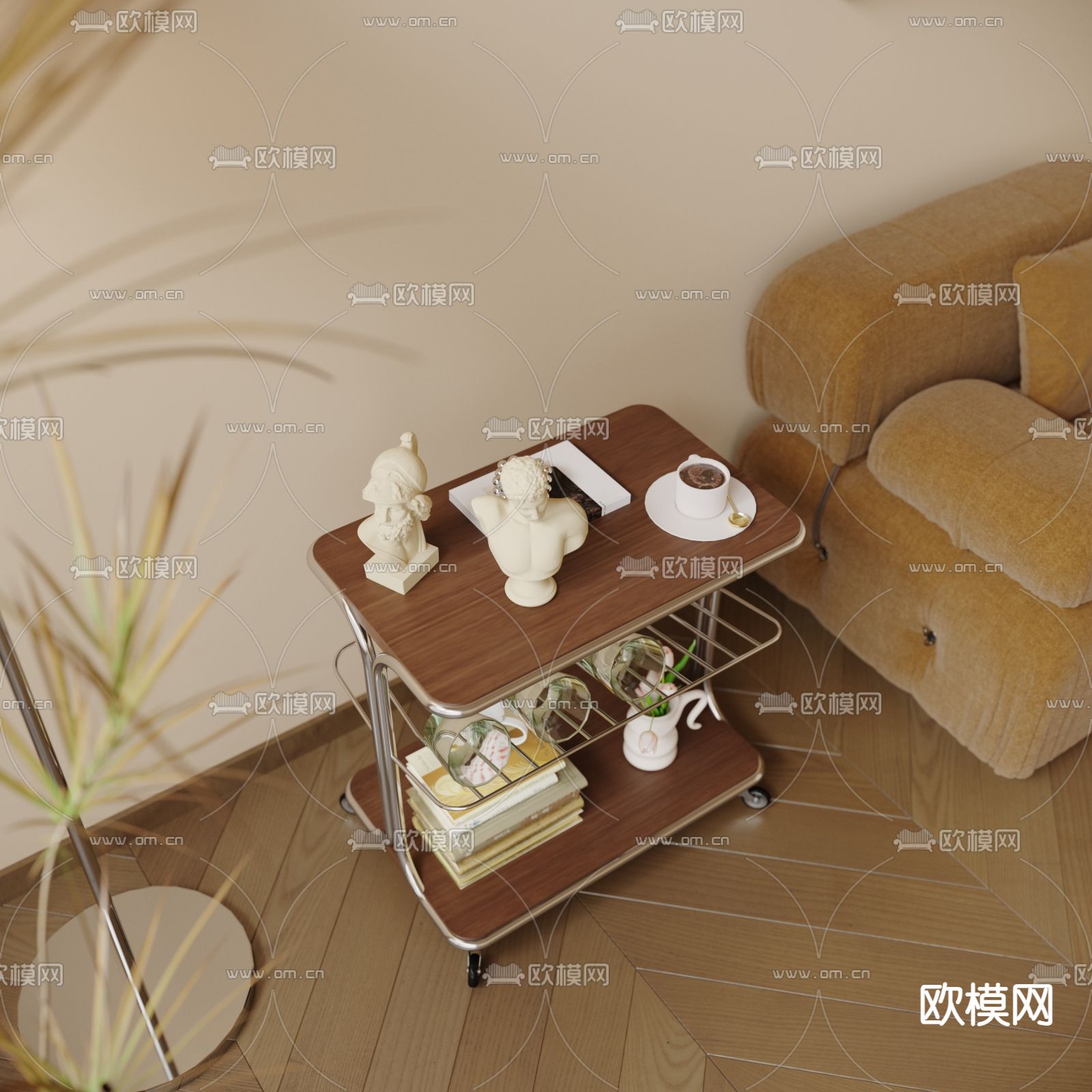 移动角几 边几3d模型下载