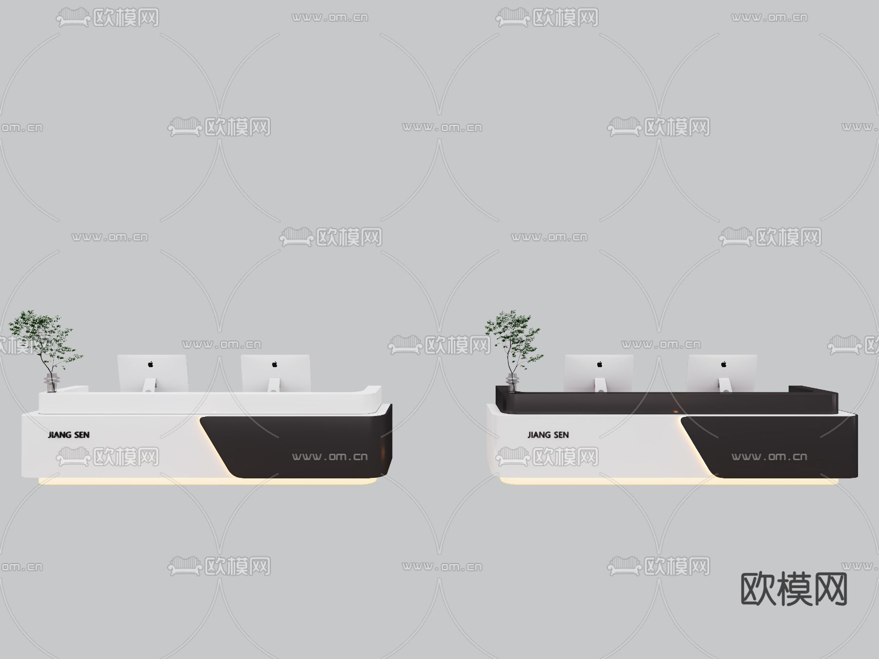 前台 接待台 服务台3d模型下载