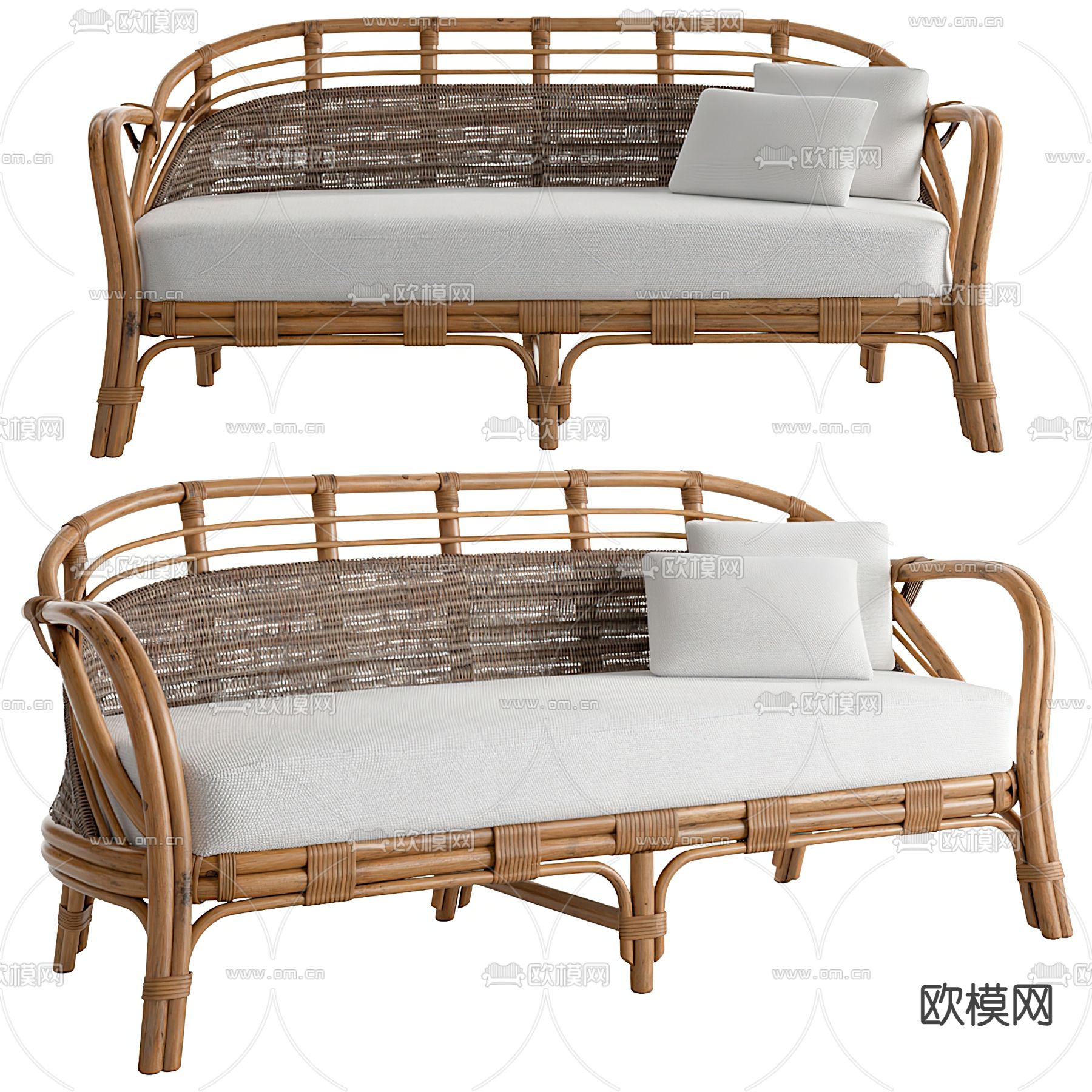 侘寂沙发 户外沙发3d模型下载
