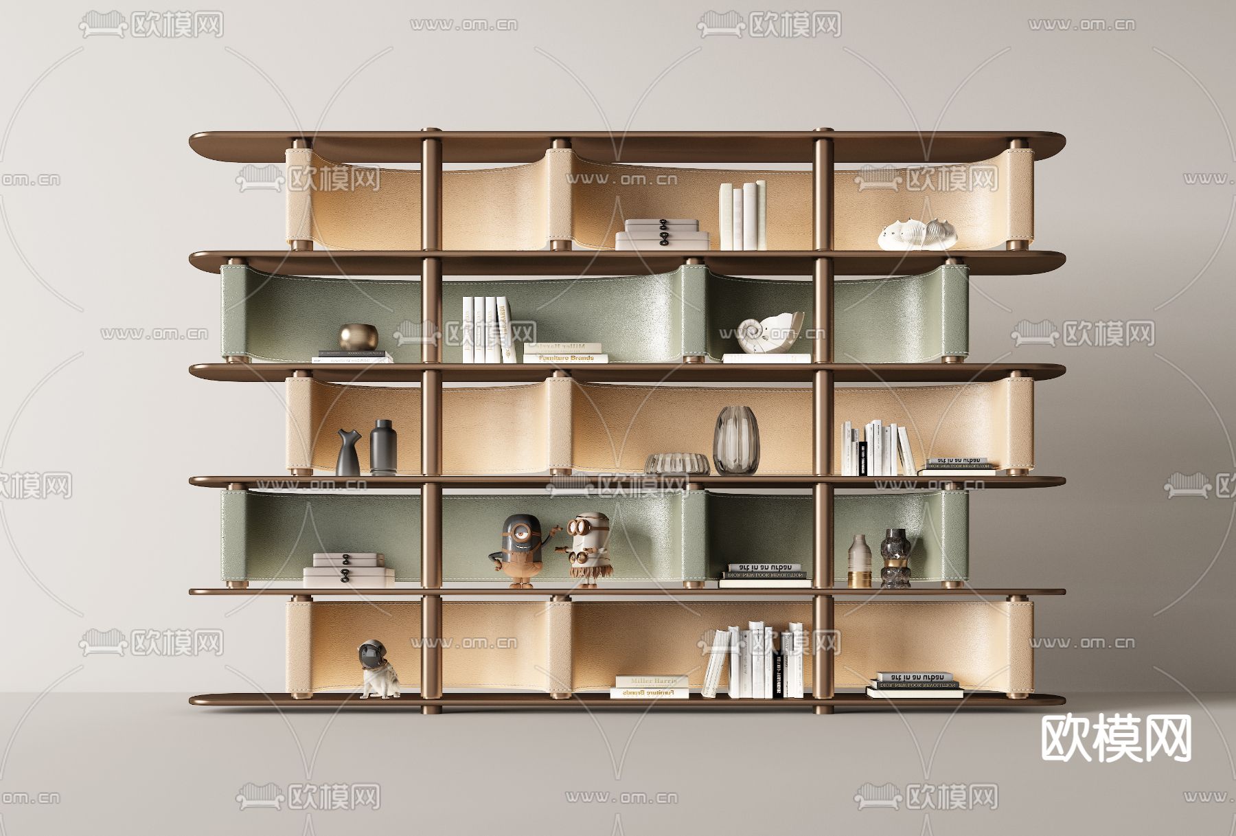 Minotti 书架 书柜su模型下载（渲染图1）