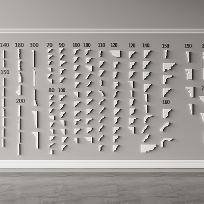  欧式石膏线su模型 