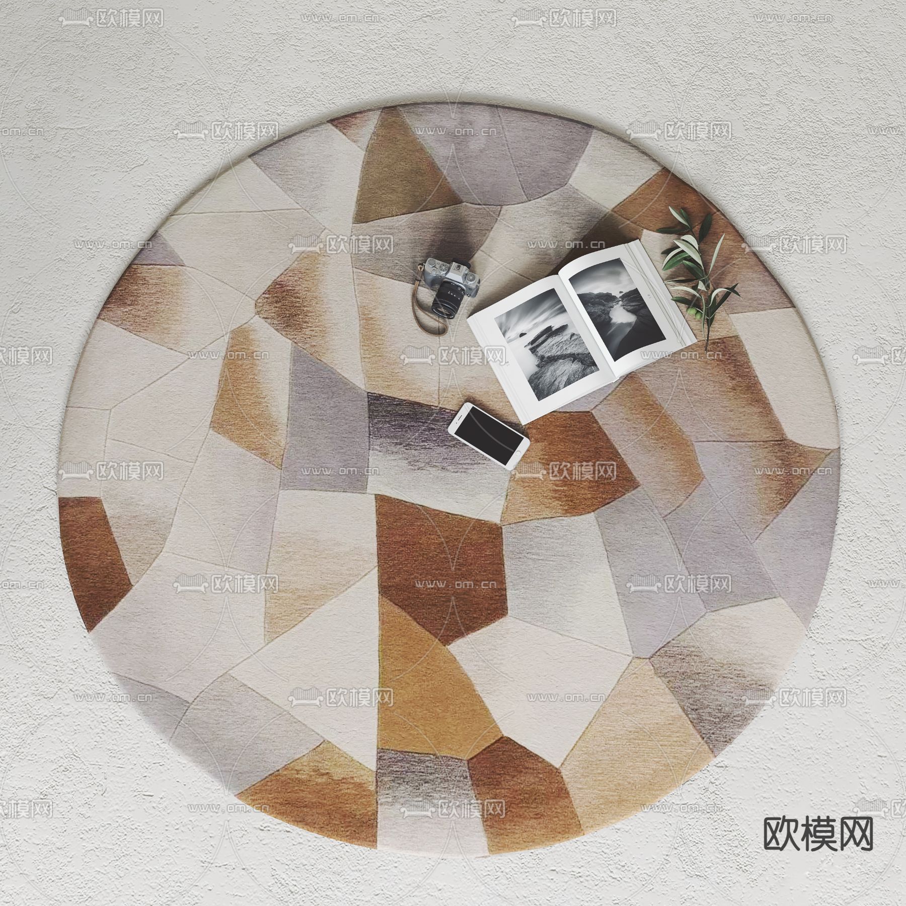 现代地毯su模型下载（渲染图1）