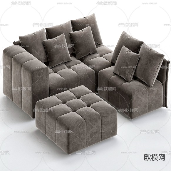modular 模块沙发 多人沙发3d模型下载(渲染图2)