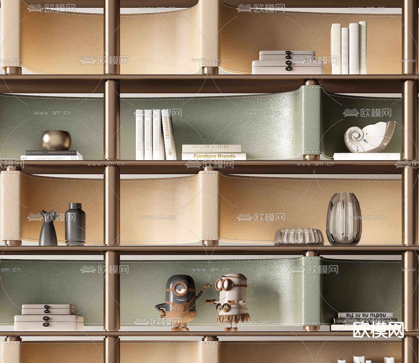 Minotti 书架 书柜su模型下载（渲染图3）