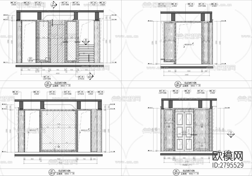 五層小別墅家裝室內(nèi)cad施工圖下載(渲染圖9)