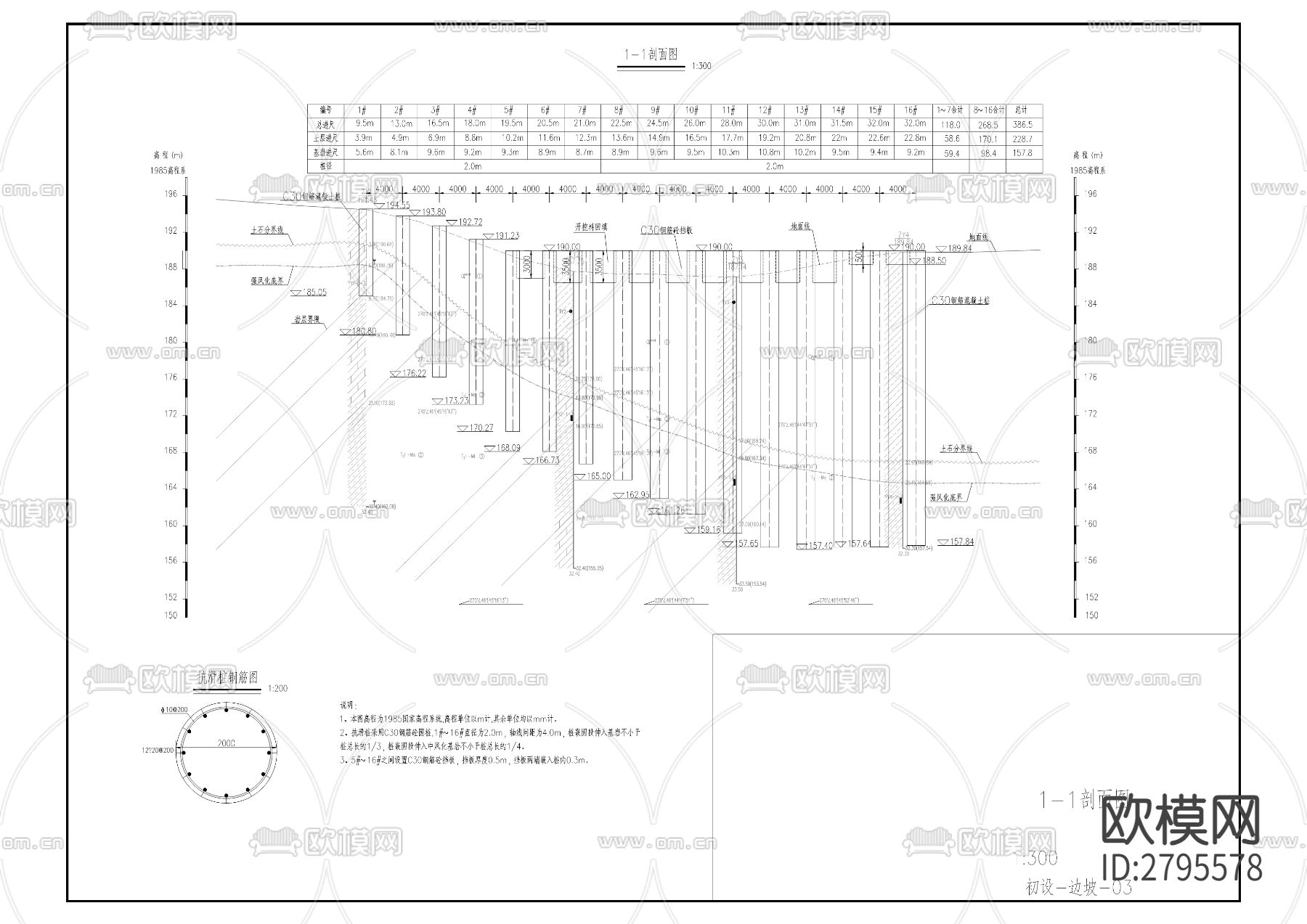 白马镇铁佛村石坝组刘丰边坡防护工程cad施工图下载（渲染图2）