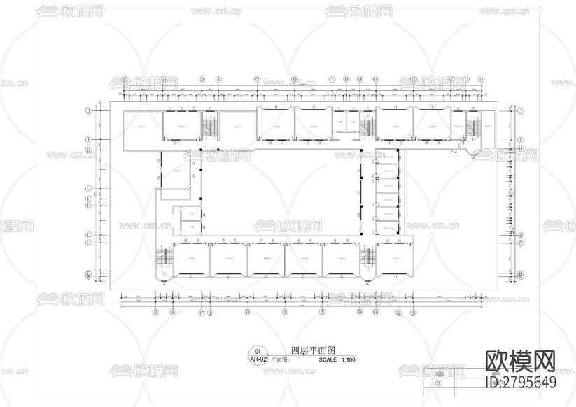 鐵路中學(xué)春暉樓排危改造工程cad施工圖下載(渲染圖5)