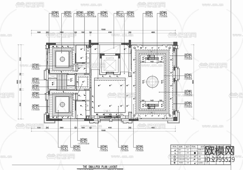 五層小別墅家裝室內(nèi)cad施工圖下載(渲染圖5)