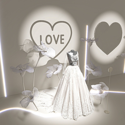  现代婚纱 美陈su模型 