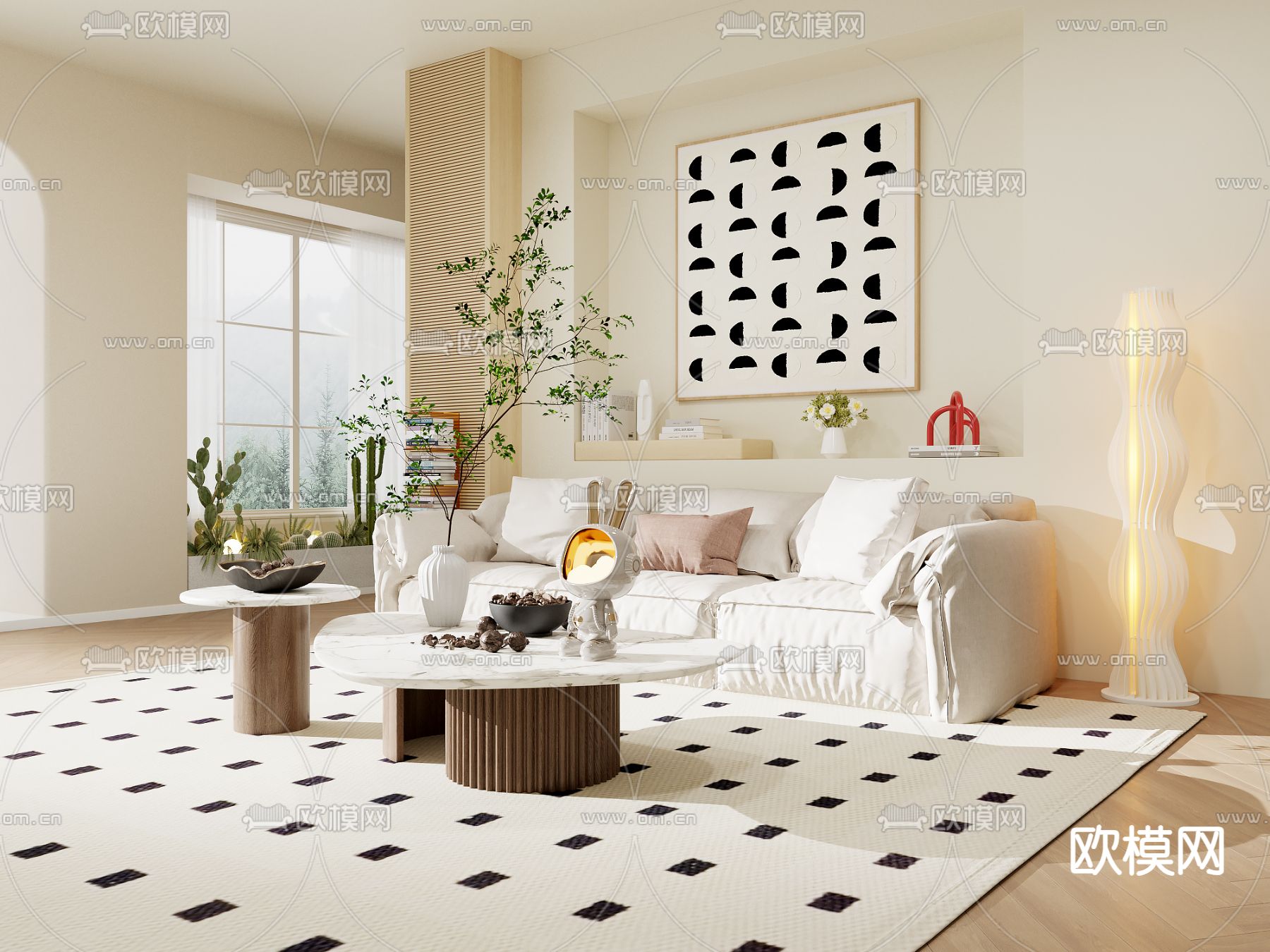 白色沙发 软体沙发3d模型下载