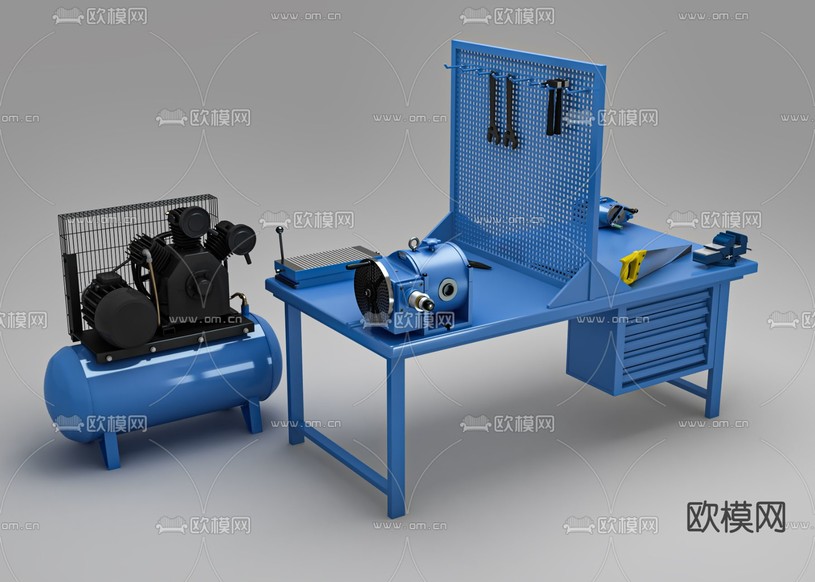 虎钳工作台3d模型下载