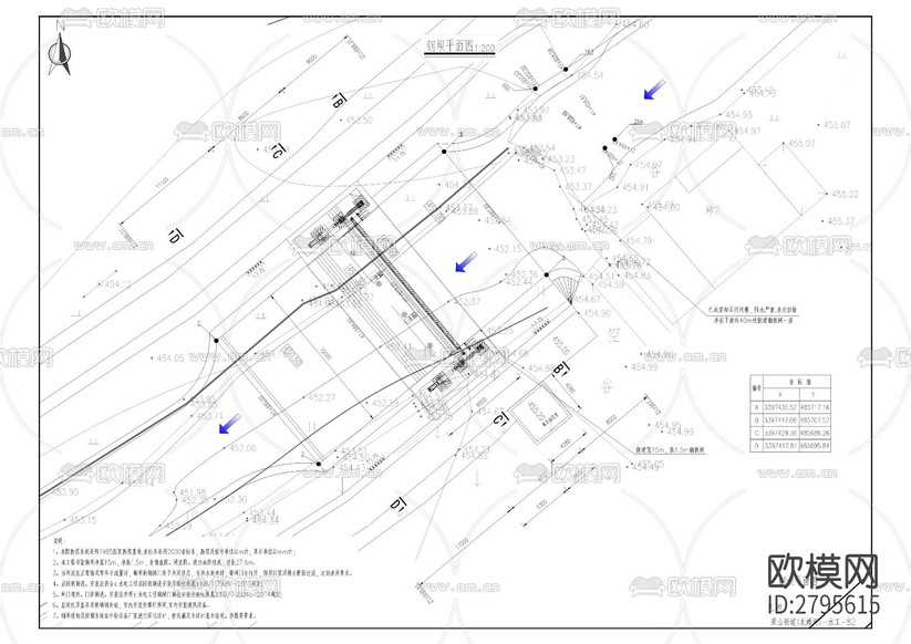 龍灘河梁山街道河段綜合治理工程cad施工圖下載(渲染圖5)