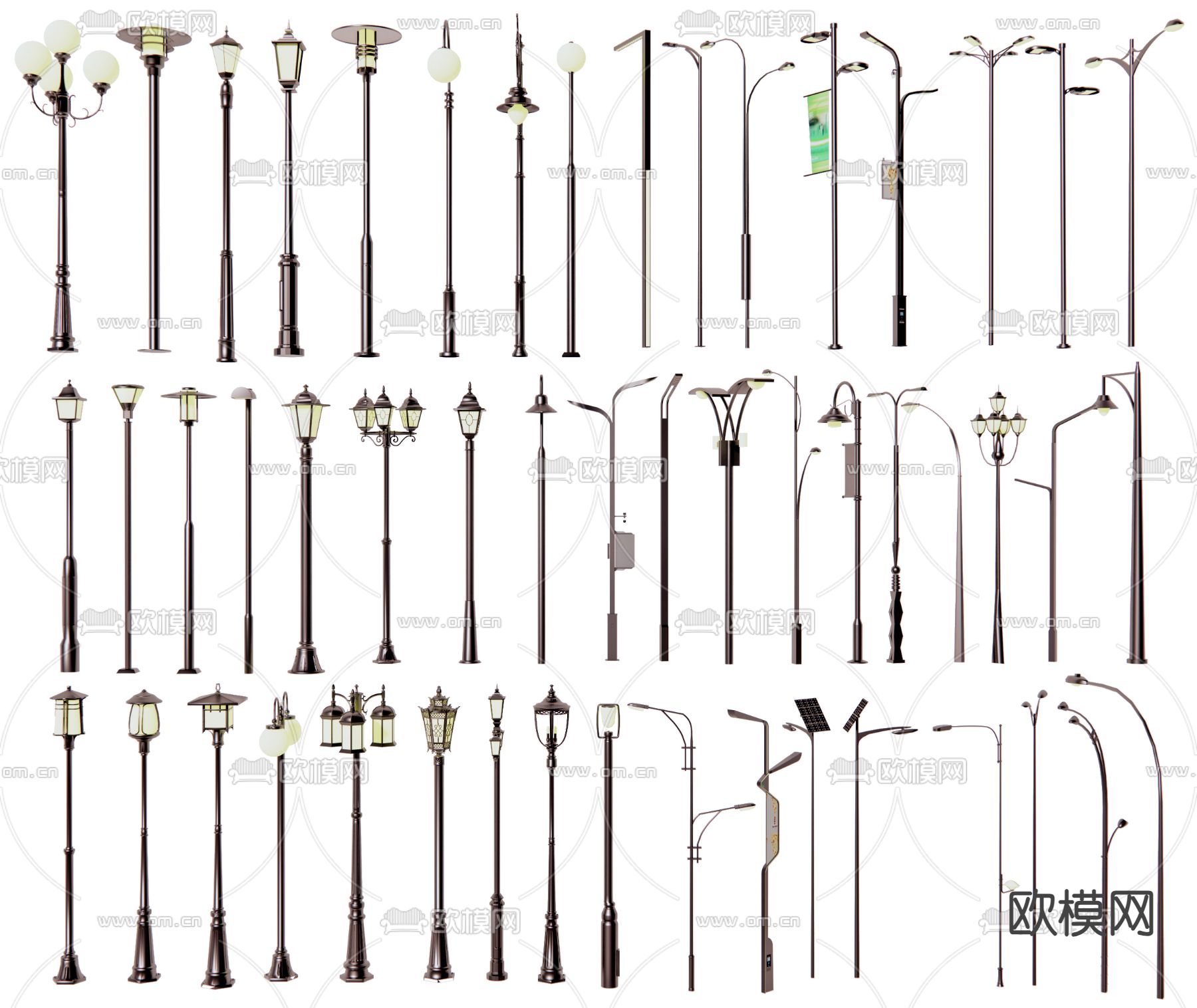 户外路灯 景观灯 庭院灯3d模型下载