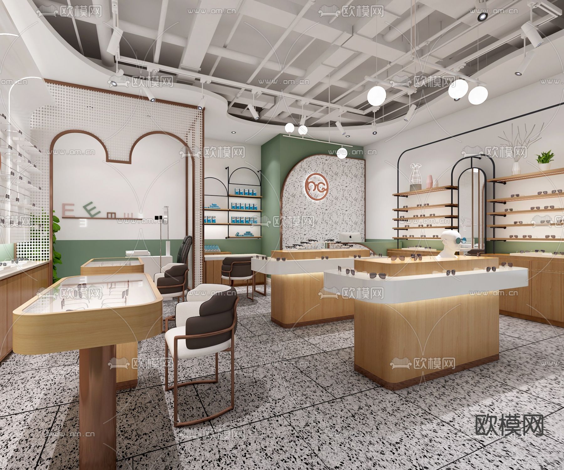 北欧眼镜店3d模型下载